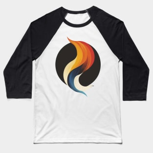 fire flame logo Baseball T-Shirt